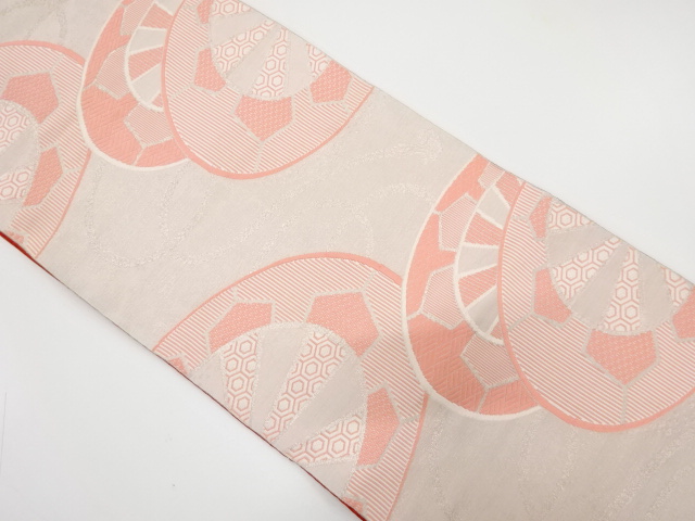 JAPANESE KIMONO / ANTIQUE FUKURO OBI / SILK / WOVEN GENJIGURUMA